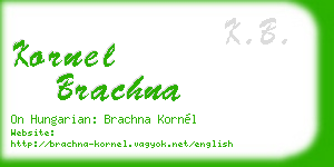 kornel brachna business card